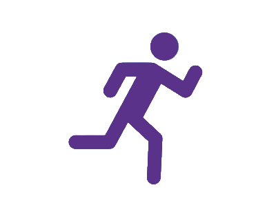 Man running from tiger