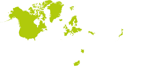 Map highlighting in green the countries where nicotine pouch products are sold.
